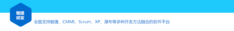 敏捷研发-全面支持敏捷、CMMI、Scrum、XP、瀑布等多种开发方法融合的软件平台